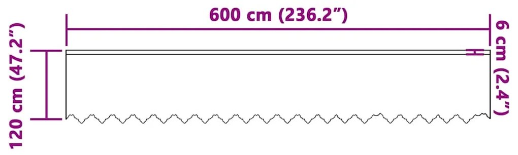vidaXL Κουρτίνες με κουρτίνες Floral Λευκό 600 x 120 cm Πολυεστέρας
