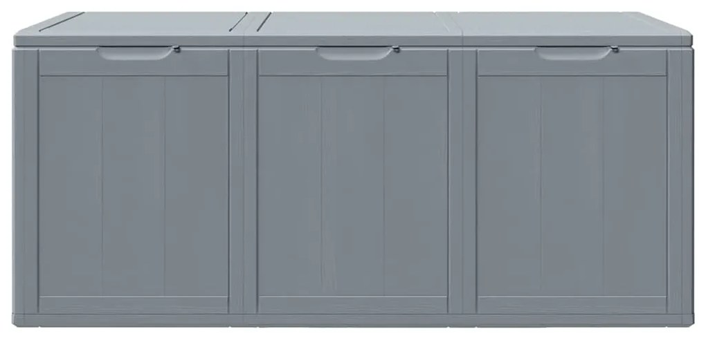 vidaXL Μπαούλο Αποθήκευσης Κήπου Γκρι 270 Λίτρα Όψη ξύλου από PP