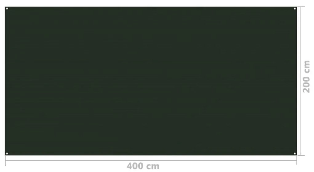 Χαλί Σκηνής Σκούρο Πράσινο 200 x 400 εκ.