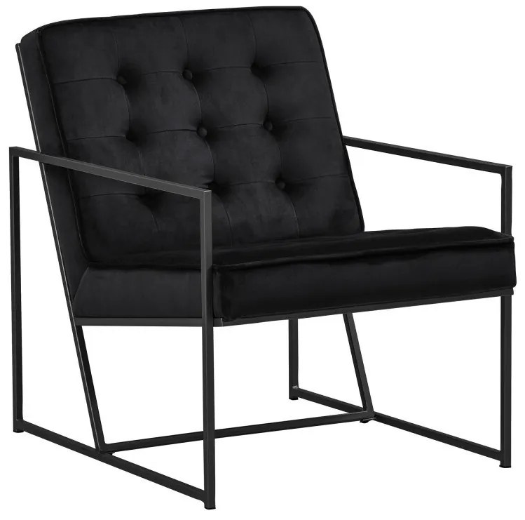 Πολυθρόνα Concept 55 193, Μαύρο, 80x62x77cm, Ταπισερί, Πόδια: Μεταλλικά