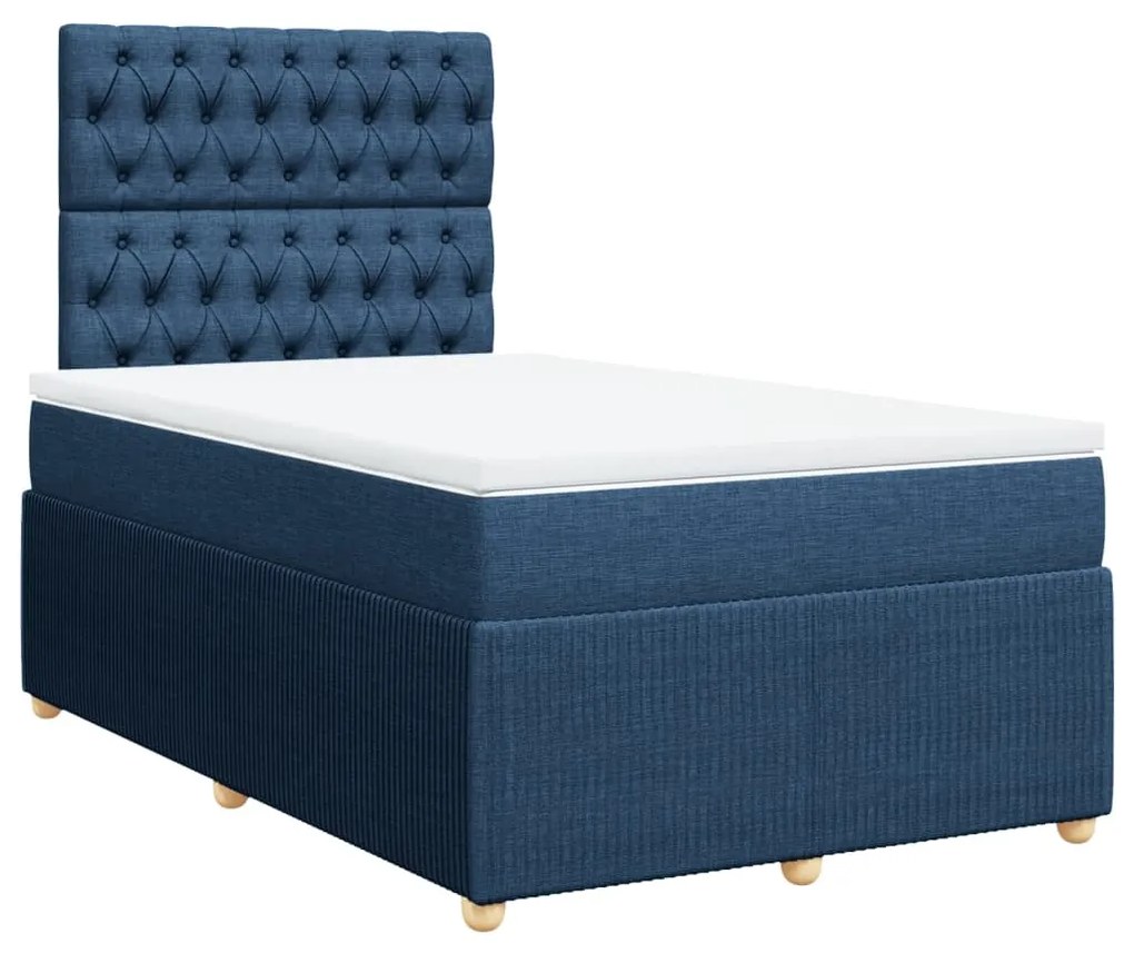 ΚΡΕΒΑΤΙ BOXSPRING ΜΕ ΣΤΡΩΜΑ ΜΠΛΕ 120X200 ΕΚ. ΥΦΑΣΜΑΤΙΝΟ 3294336