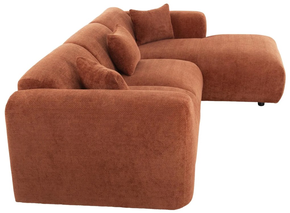 Γωνιακός Καναπές BRICKEN C3275.03R Δεξιά γωνία Κεραμιδί Ύφασμα 282x160x72Υεκ. 282x160x72 εκ.