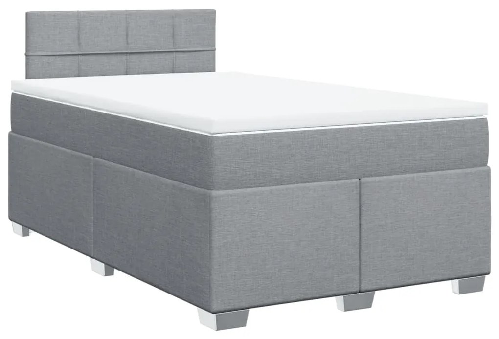 ΚΡΕΒΑΤΙ BOXSPRING ΜΕ ΣΤΡΩΜΑ ΑΝΟΙΧΤΟ ΓΚΡΙ 120X200 ΕΚ. ΥΦΑΣΜΑΤΙΝΟ 3285855