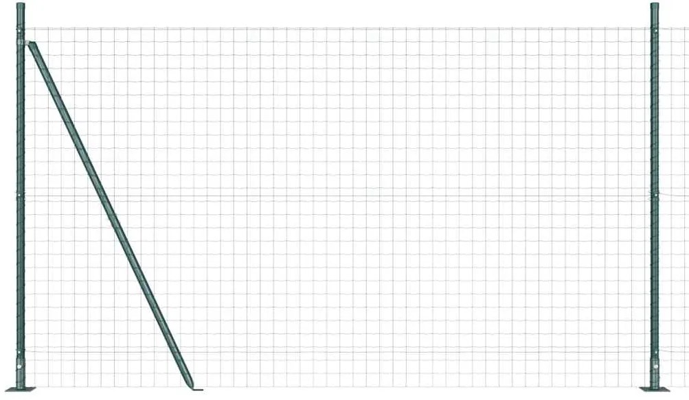 vidaXL Τεντώτο με στήριγμα Πράσινο 1,2 x 25 m Χάλυβας και PVC