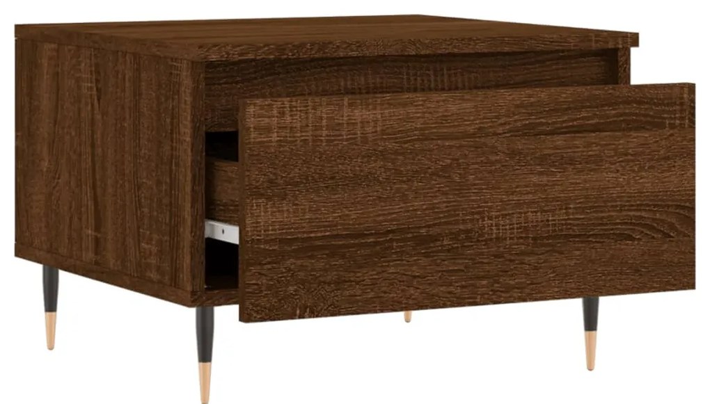 vidaXL Τραπεζάκια Σαλονιού 2 τεμ. Καφέ Δρυς 50x46x35 εκ. Επεξ. Ξύλο