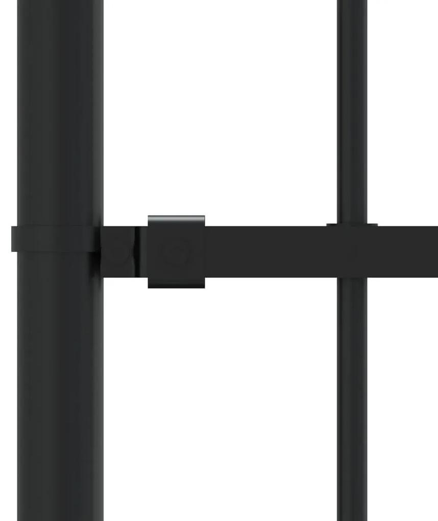 Φράχτης με Ακίδες Μαύρος 190 εκ. Ατσάλι Ηλεκτροστ. Βαφή Πούδρας - Μαύρο