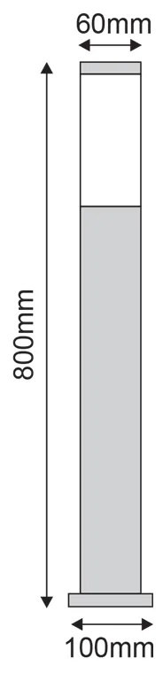 ΚΟΛΩΝΑΚΙ ΤΕΤΡΑΓΩΝΟ 80cm ΑΝΟΞΕΙΔΩΤΟ - BT1003BH080