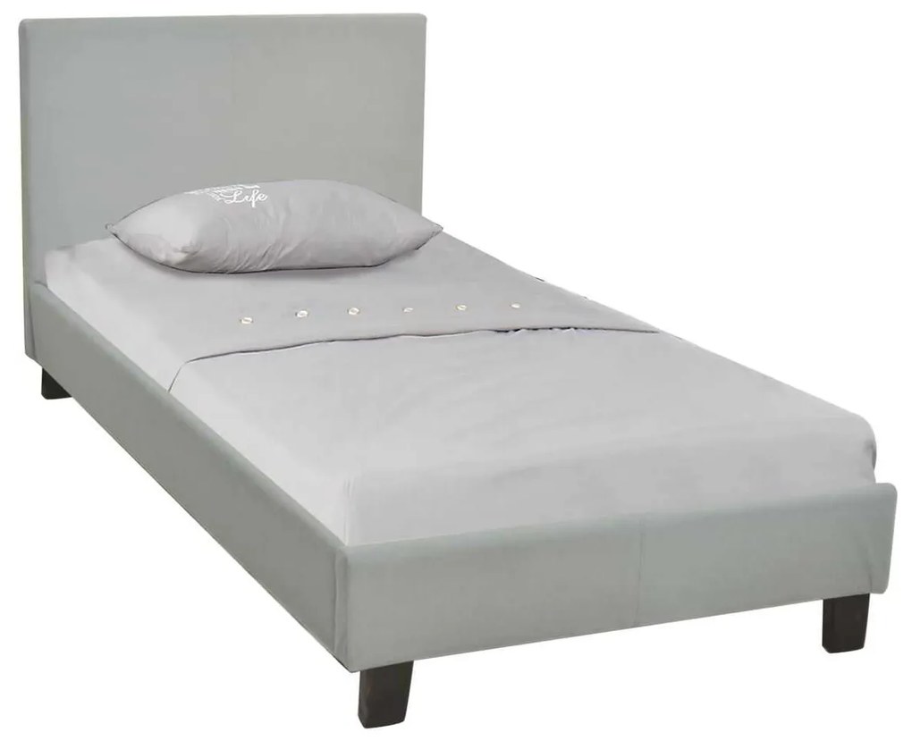 Κρεβάτι Wilton Μονό Ύφασμα Grey Stone . Διάσταση: 97x203x89(Στρώμα 90x190)cm