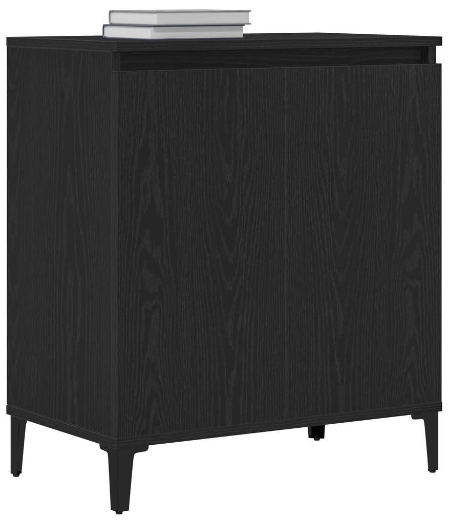 vidaXL Μπουφές Μαύρη Δρυς 60x35x70 εκ από Μηχανοποιημένο Ξύλο