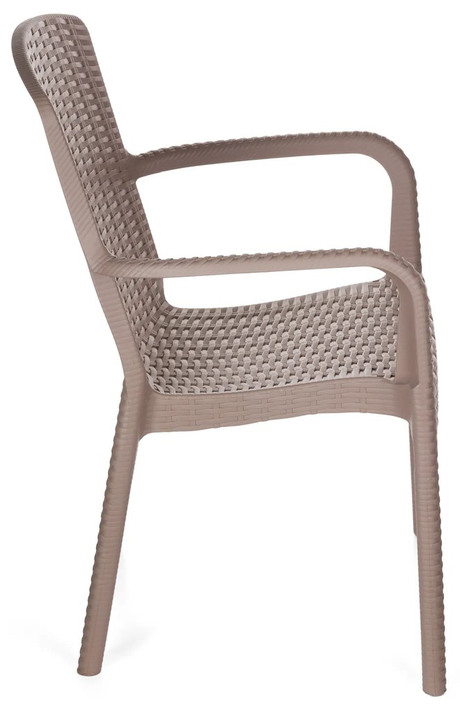 Πολυθρόνα βαρέους τύπου TURAN απο PP σε χρώμα cappuccino 43x40x86
