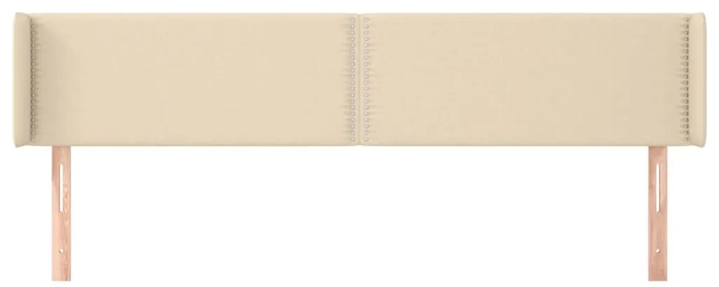 vidaXL Κεφαλάρι με Πτερύγια Κρεμ 183x16x78/88 εκ. Υφασμάτινο