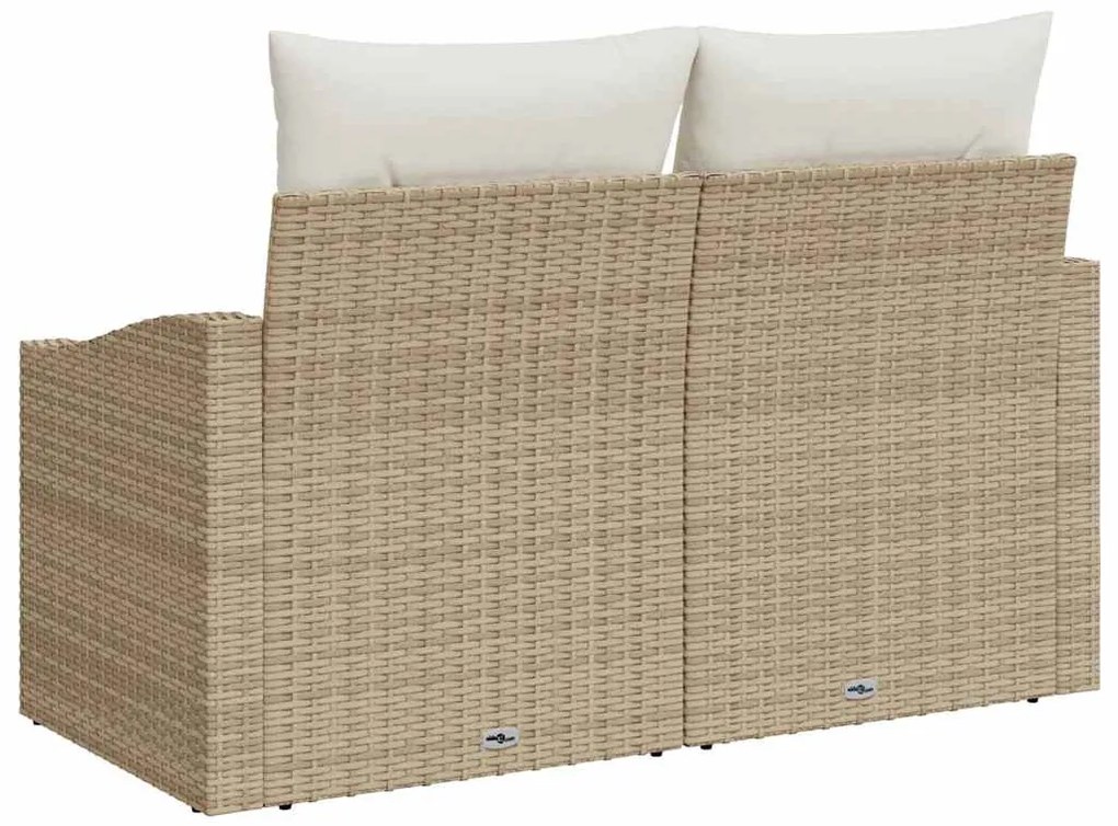 vidaXL Καναπές Κήπου με μαξιλάρι Μπεζ 123 x 62 x 69εκ συνθετικό ρατάν