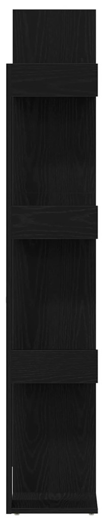 vidaXL Βιβλιοθήκη Μαύρης Δρυς 86x25,5x140 εκ από Επεξεργασμένο Ξύλο