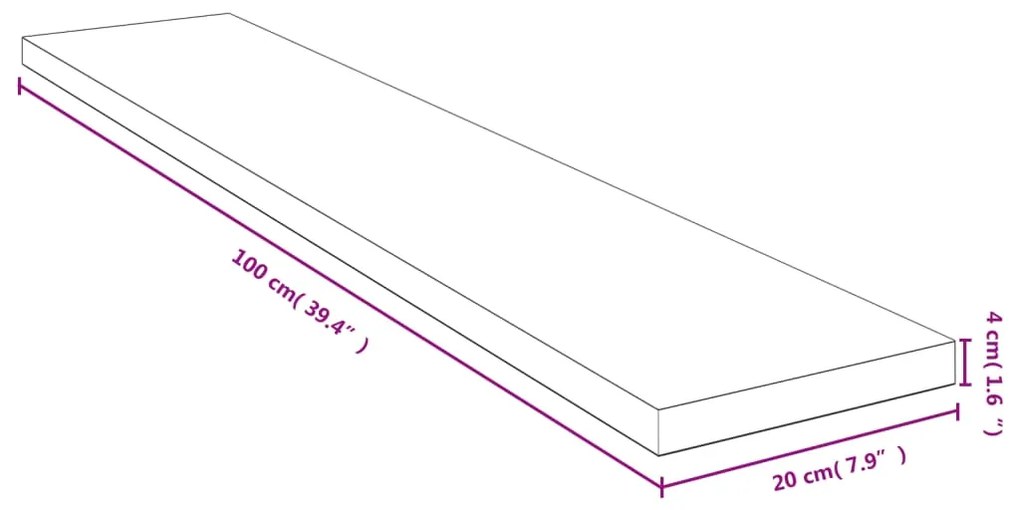 vidaXL Ράφι Τοίχου 100x20x4 εκ. από Μπαμπού