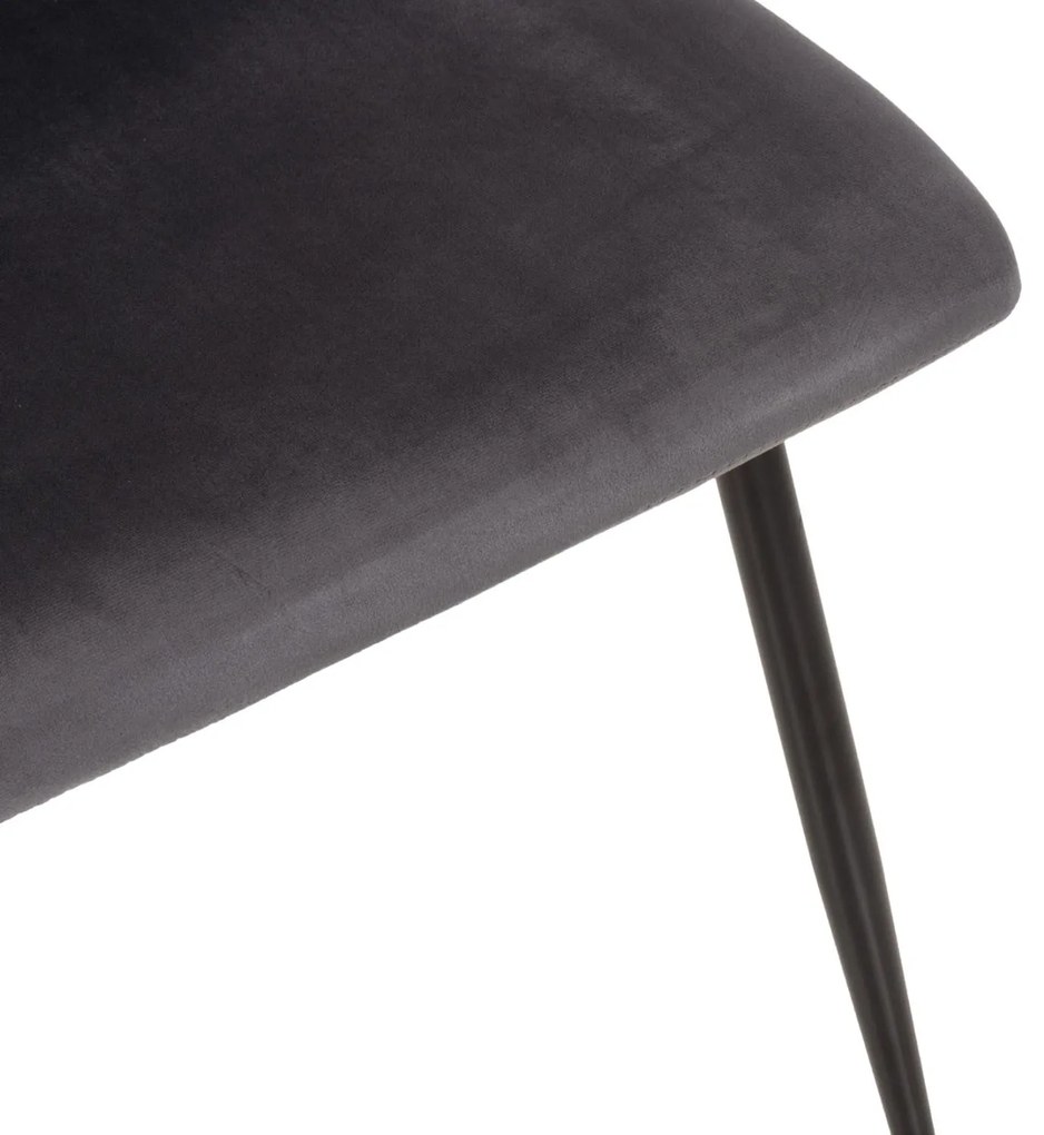 Σετ τραπεζαρίας LATRELL C21192 5τμχ Τραπέζι Κεραμικό TOP & Καρέκλες Βελούδο Γκρί 120x70x73 εκ.