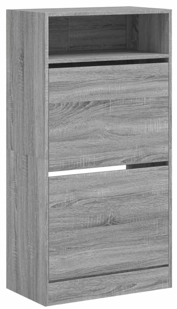 vidaXL Παπουτσοθήκη Γκρι Sonoma 60x34x116 εκ. από Επεξεργασμένο Ξύλο