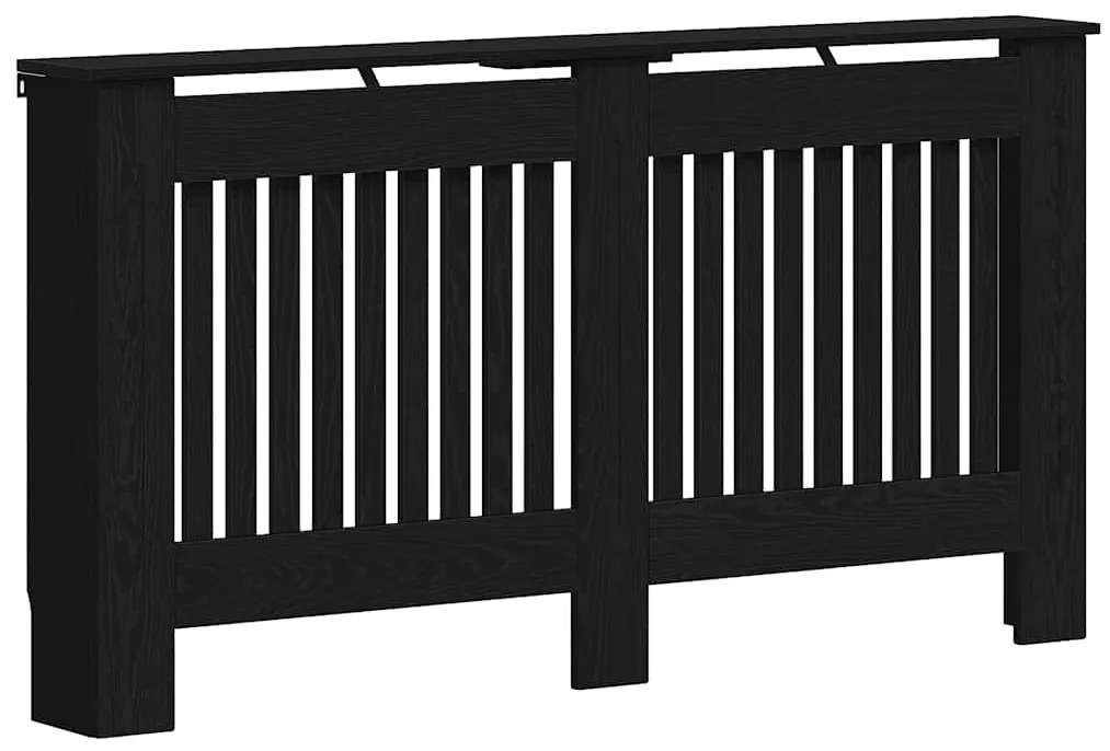 vidaXL Καπάκι Καλοριφέρ Μαύρη Οξυά 152 x 19 x 81,5 cm