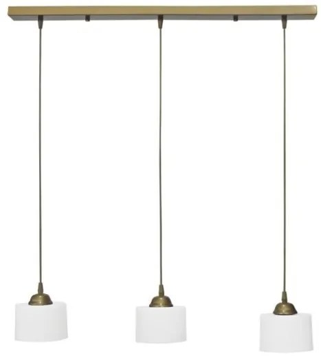 Κρεμαστό Φωτιστικό Ράγας 3xE27 IP20 Drum 35-0083 Heronia-35-0083-Λευκό 35-0083