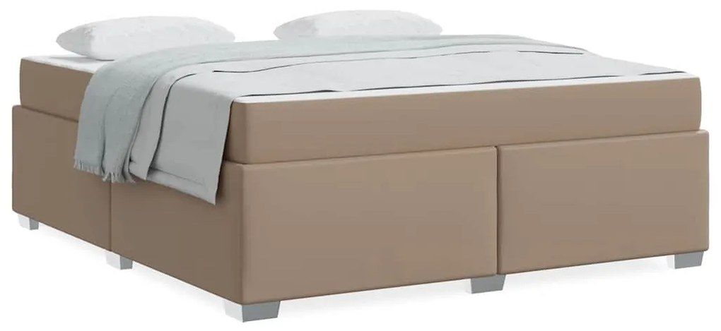 vidaXL Σκελετός Κρεβατιού με στρώμα Καπουτσίνο 180 x 200 cm ύφασμα