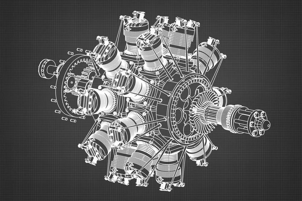 Κινητήρας με αστέρι εικόνας - 60x40