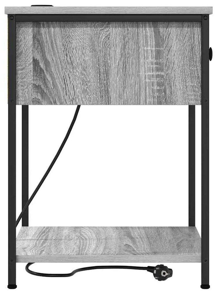 vidaXL Κομοδίνο Γκρι sonoma 42 x 41 x 56 εκ. Επεξεργασμένο ξύλο