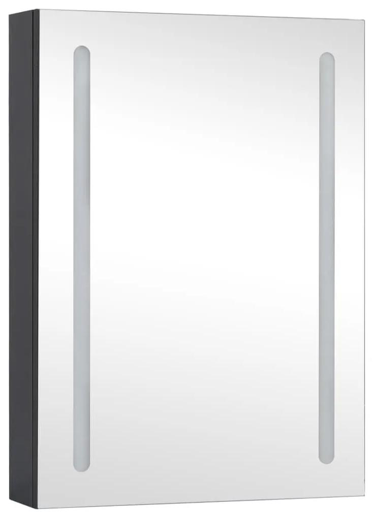 Καθρέφτης Μπάνιου με Ντουλάπι &amp; LED 50 x 13 x 70 εκ. - Ανθρακί