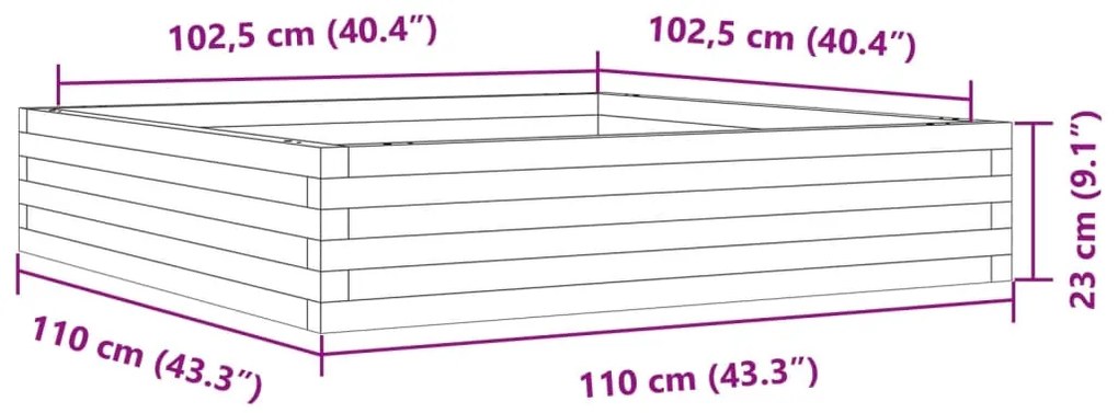 ΖΑΡΝΤΙΝΙΕΡΑ ΚΗΠΟΥ 110X110X23 ΕΚ ΑΠΟ ΜΑΣΙΦ ΞΥΛΟ ΠΕΥΚΟΥ 847213