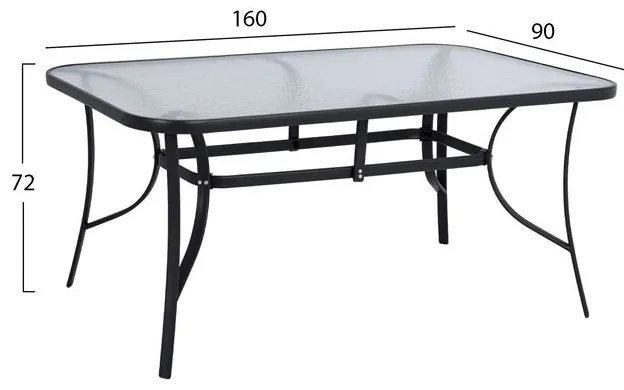 ΣΕΤ ΤΡΑΠΕΖΑΡΙΑΣ 7TMX ΜΕ ΤΡΑΠΕΖΙ 160Χ90Χ72Υεκ.ΚΑΙ 6 ΠΟΛΥΘΡΟΝΕΣ ΓΚΡΙ ΜΕΤΑΛΛΟ HM10564.01