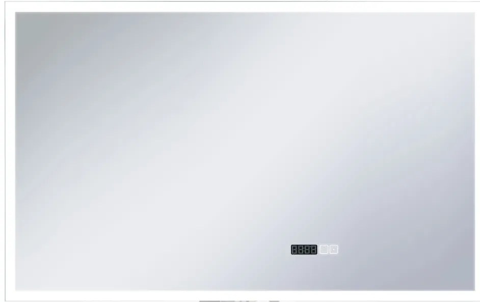 vidaXL Καθρέφτης Μπάνιου με LED/Αισθητήρα Αφής και Οθόνη Ώρας 100x60εκ