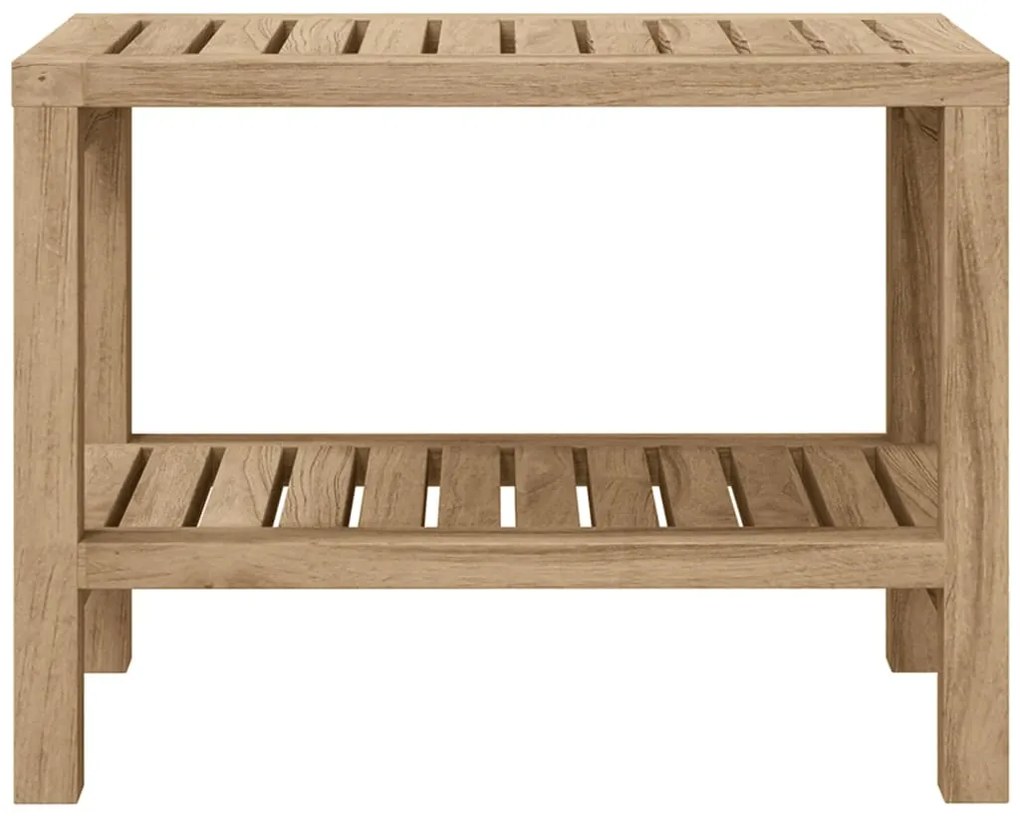vidaXL Σκαμπό Ντουζιέρας 60 x 30 x 45 εκ. από Μασίφ Ξύλο Teak