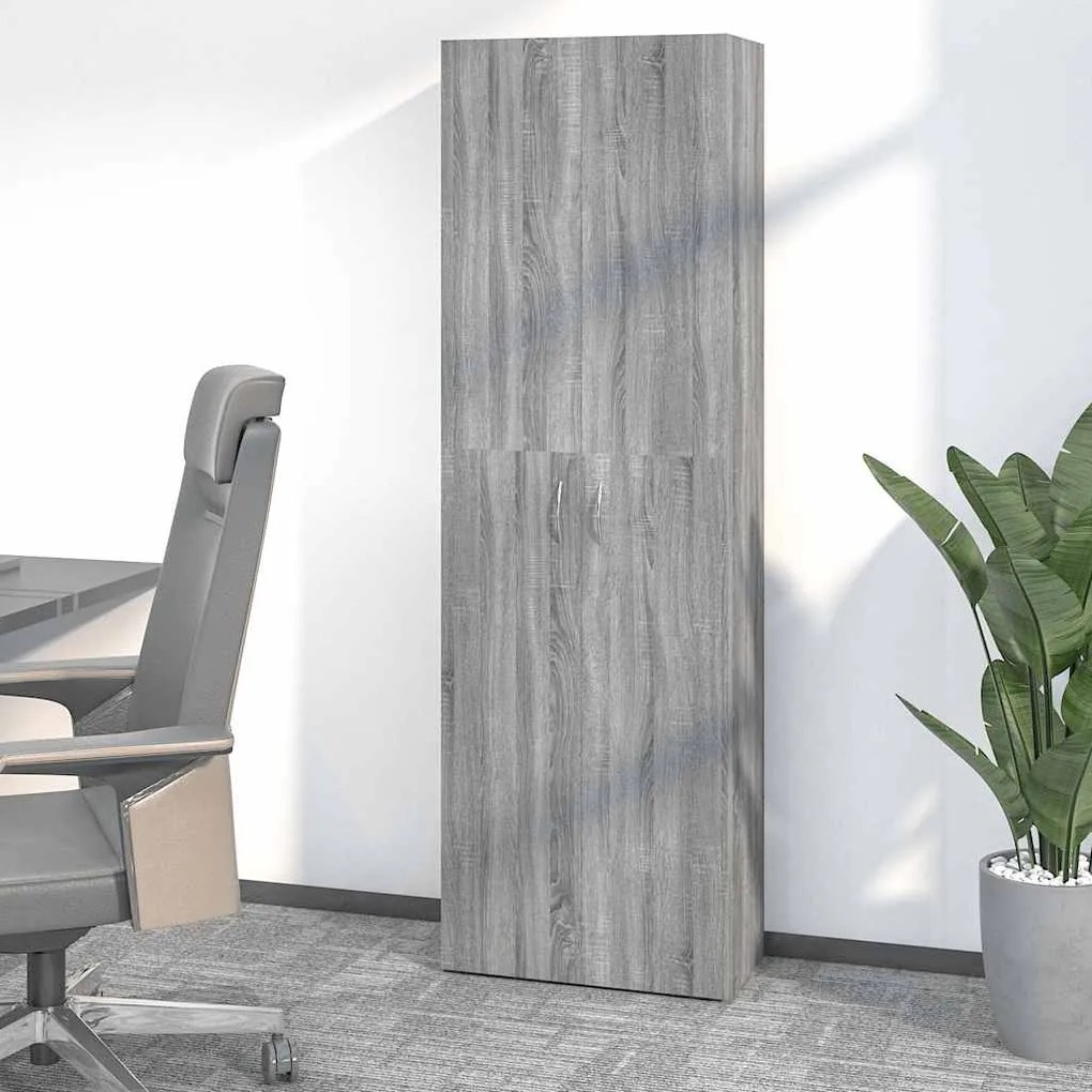 vidaXL Ντουλάπα Γραφείου Γκρι Sonoma 60x32x190 εκ. Επεξεργασμένο Ξύλο