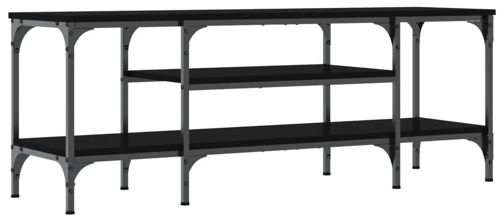 vidaXL Έπιπλο Τηλεόρασης Μαύρο 121 x 35 x 45 εκ. Επεξεργ. Ξύλο/Σίδερο