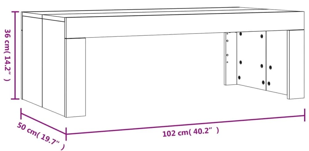 ΤΡΑΠΕΖΑΚΙ ΣΑΛΟΝΙΟΥ ΛΕΥΚΟ 102 X 50 X 36 ΕΚ. ΕΠΕΞΕΡΓΑΣΜΕΝΟ ΞΥΛΟ 823366