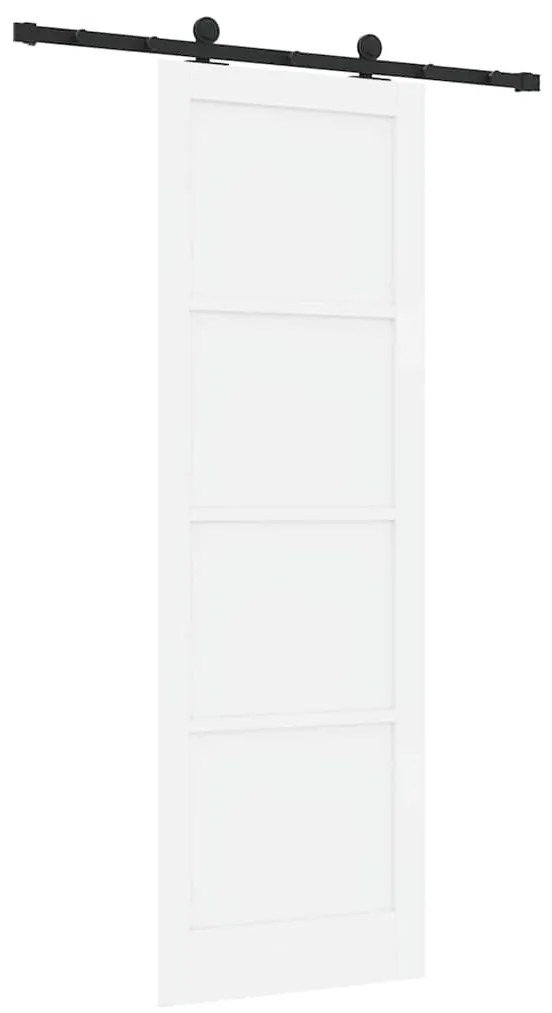 vidaXL Συρόμενη Πόρτα ORKDAL Λευκό και μαύρο 78 x 232 cm