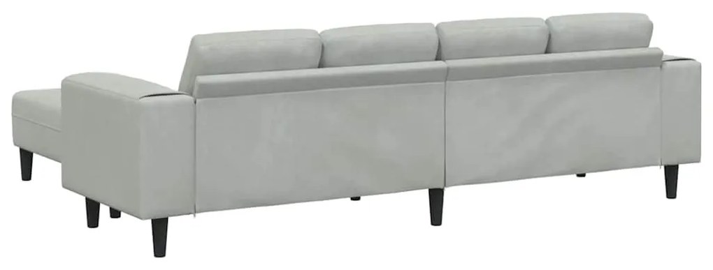 vidaXL Σετ Καναπέ 3 pcs Ανοιχτό γκρι Βελούδο