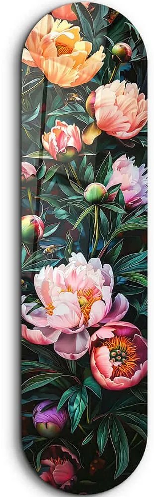 Πίνακας Γυάλινος Flowers 226SNG1162 20x80cm Multi Wallity Κάθετοι Γυαλί