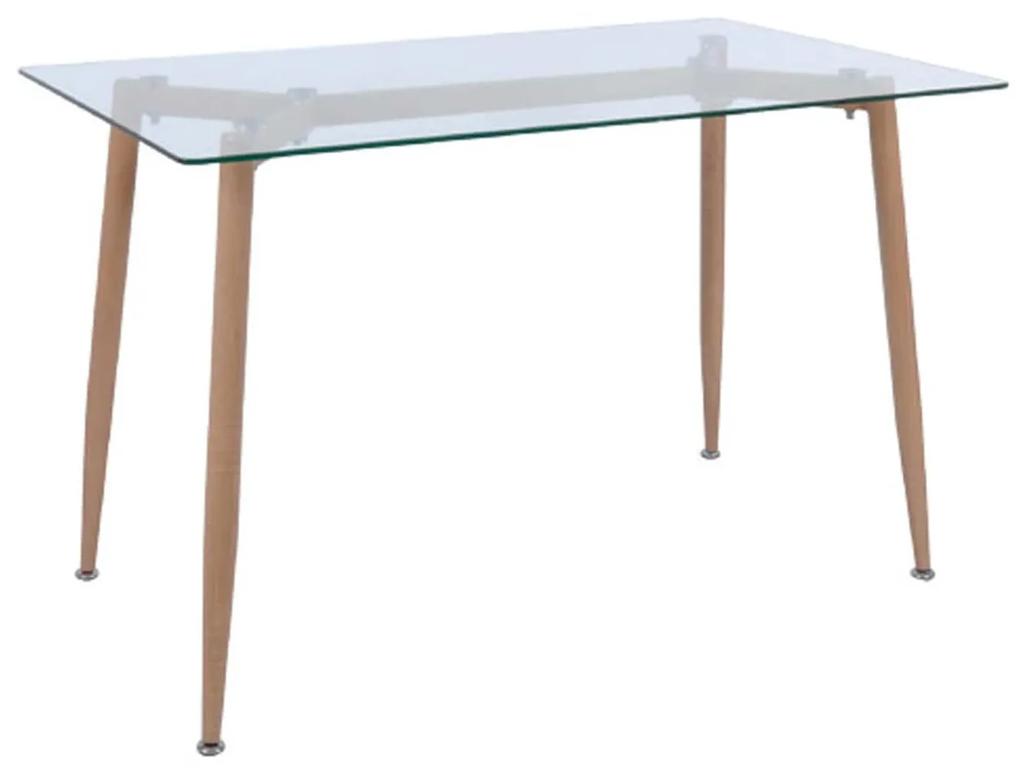Τραπέζι Olsen EM740 120X70X75 cm Μέταλλο,Γυαλί