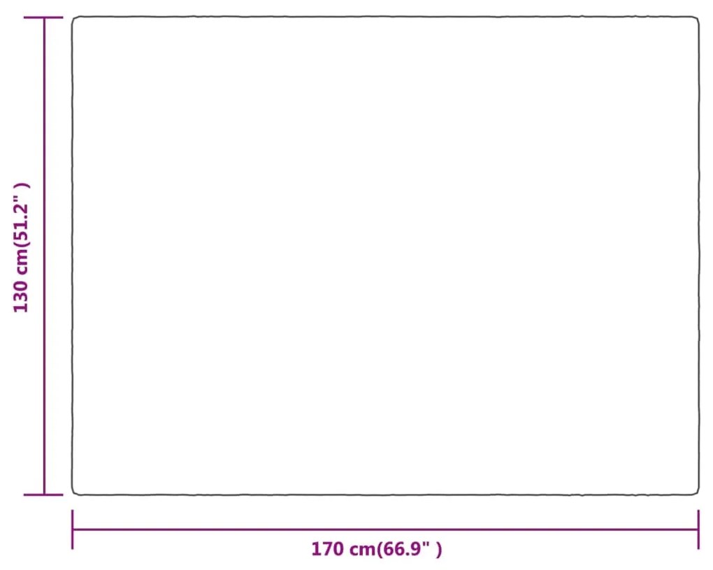 vidaXL Κουβέρτα Μαύρη 130 x 170 εκ. από Πολυεστέρα