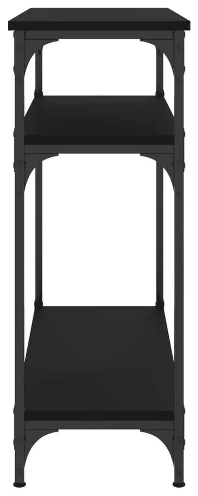 Τραπέζι Κονσόλα Μαύρο 75 x 29 x 75 εκ. από Επεξεργ. Ξύλο - Μαύρο