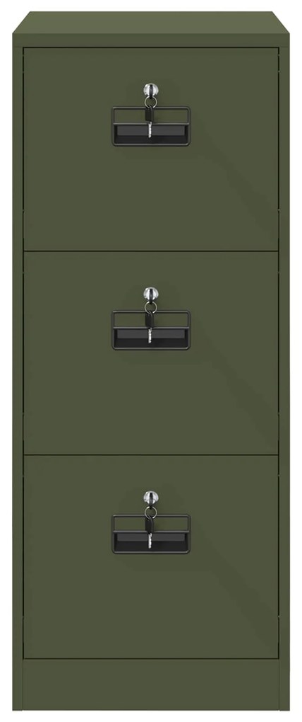 vidaXL Ντουλάπα Αρχείων με συρτάρι Ελιά Πράσινη 44 x 50 x 106.5 εκ