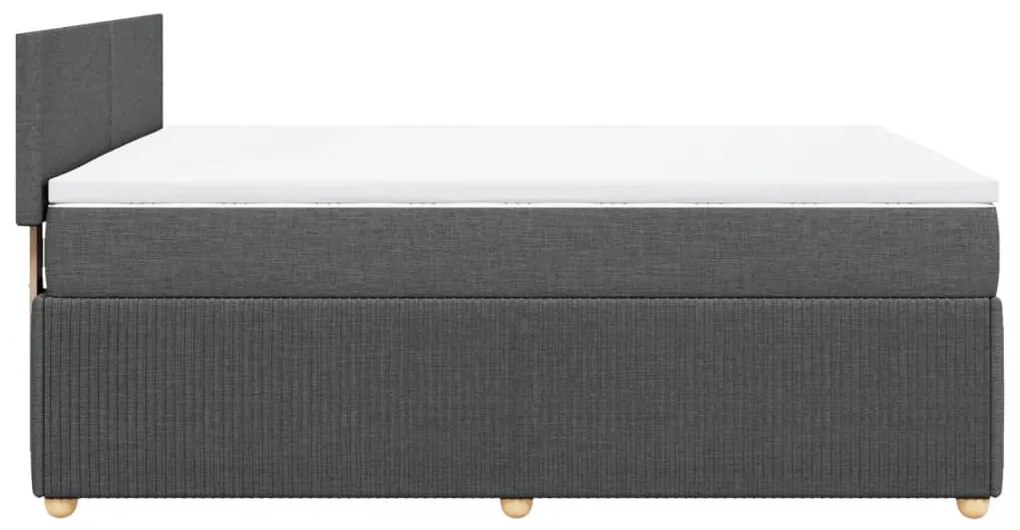 ΚΡΕΒΑΤΙ BOXSPRING ΜΕ ΣΤΡΩΜΑ ΣΚΟΥΡΟ ΓΚΡΙ 140X200 ΕΚ ΥΦΑΣΜΑΤΙΝΟ 3289773