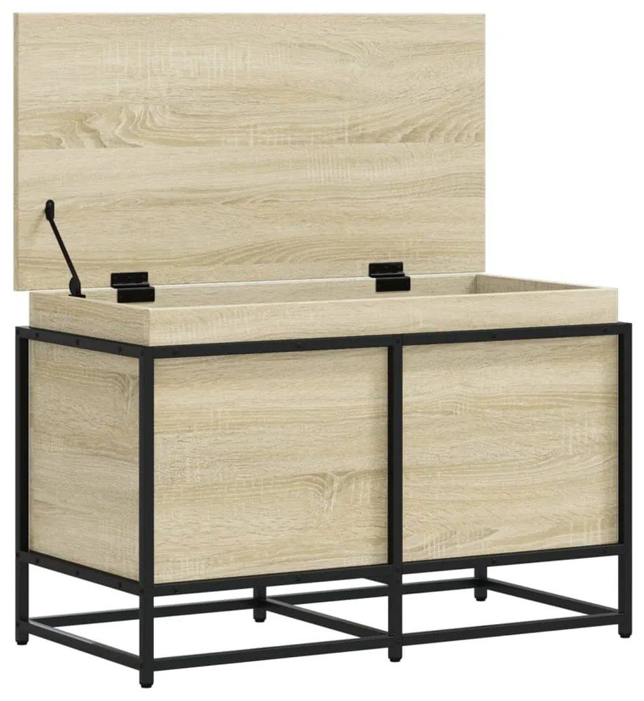 Κουτί Αποθήκευσης με Sonoma Δρυς 80x40x51,5 εκ. Επεξ. Ξύλο - Καφέ