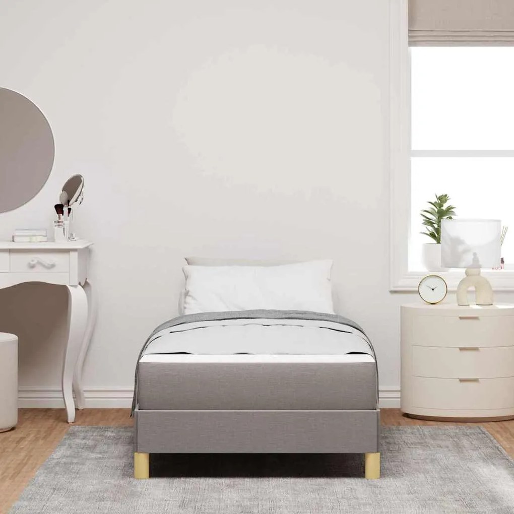vidaXL Κρεβάτι με ελατήρια Ταμπά και Καφέ 90 x 190 cm