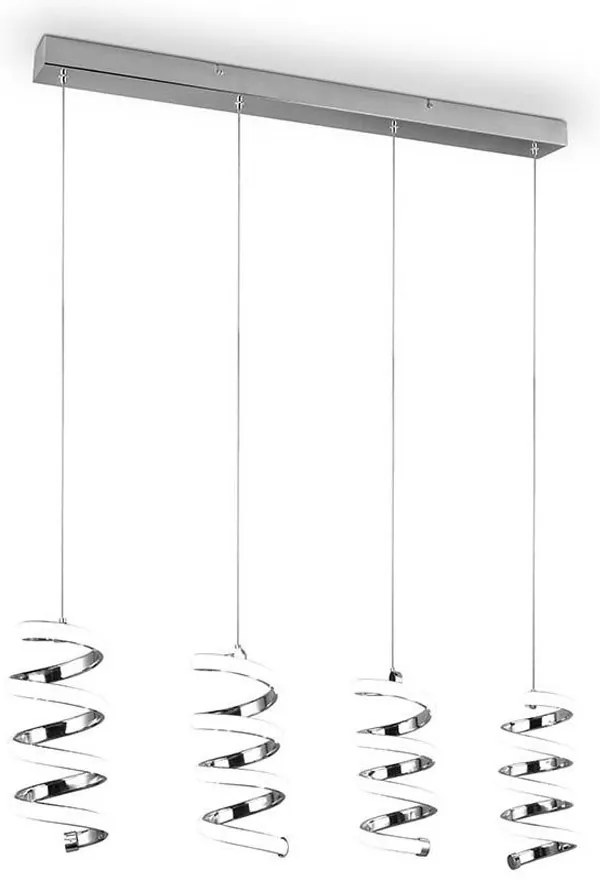 Φωτιστικό Οροφής - Ράγα Laola R34184106 SMD 4x1250lm 4000K 91x150cm Chrome RL Lighting