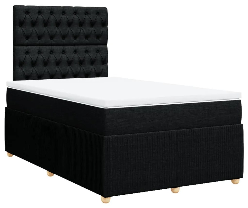 ΚΡΕΒΑΤΙ BOXSPRING ΜΕ ΣΤΡΩΜΑ ΜΑΥΡΟ 120X200 ΕΚ. ΥΦΑΣΜΑΤΙΝΟ 3292032