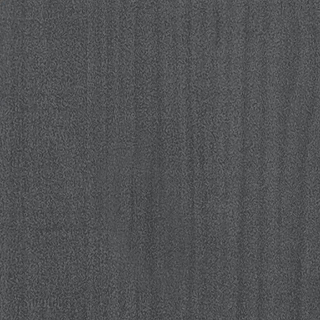 Πλαίσιο Κρεβατιού Γκρι 90 x 200 εκ. από Μασίφ Ξύλο Πεύκου - Γκρι