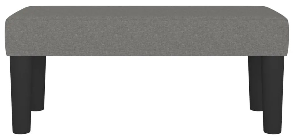 vidaXL Πάγκος Σκούρο Γκρι 70 x 30 x 30 εκ. Υφασμάτινος