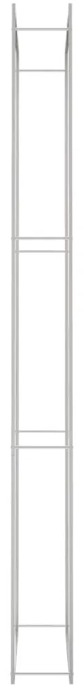 vidaXL Ραφιέρα Καυσόξυλων 110x28x312 εκ. από Ανοξείδωτο Aτσάλι