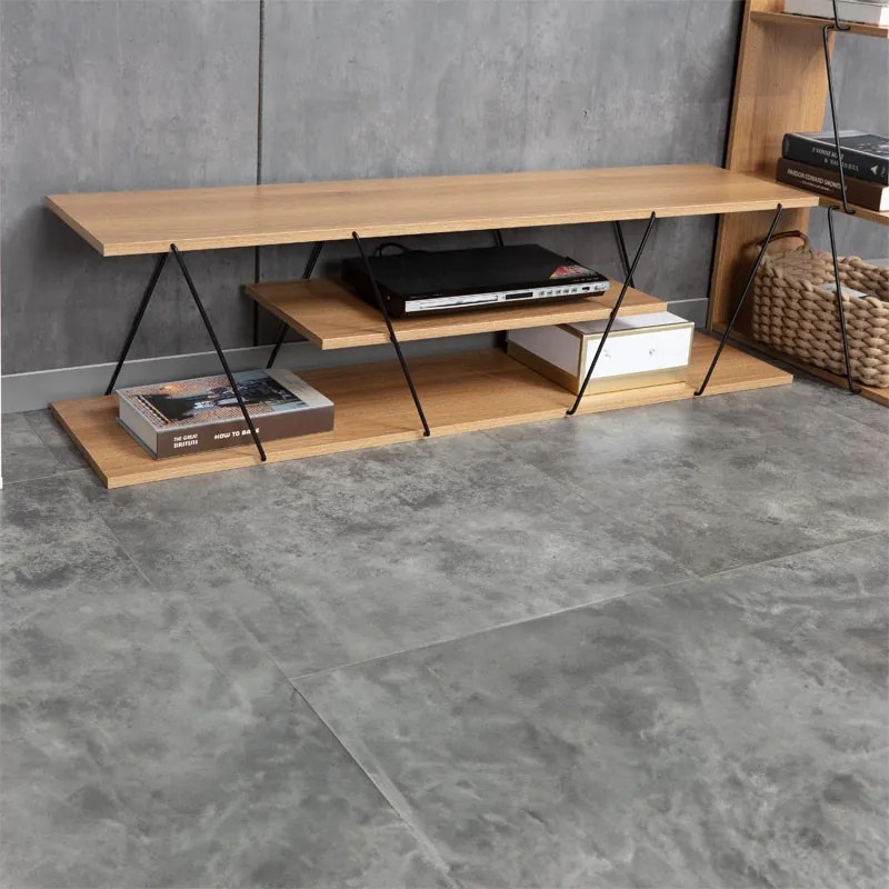 Έπιπλο τηλεόρασης Tars pakoworld sonoma-μαύρο 120x30x33εκ - 225-000029