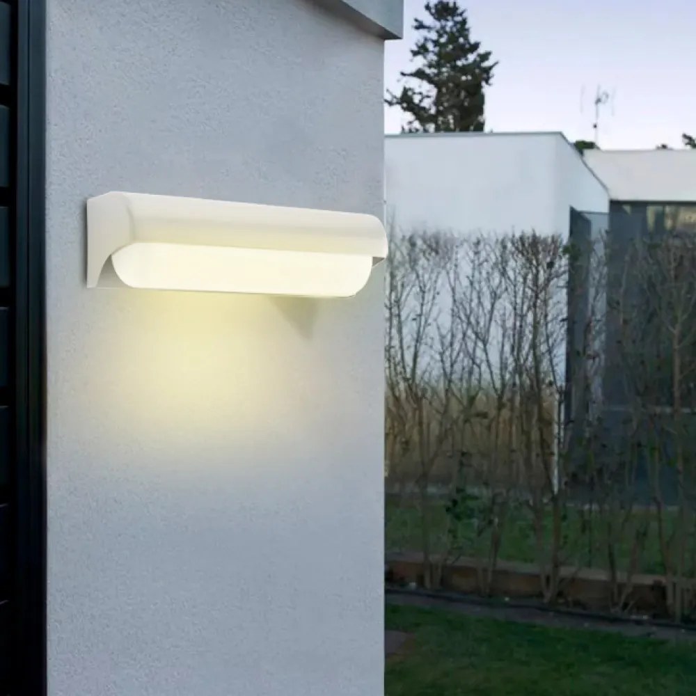 Απλίκα Τοίχου Erie LED 10W 3000K Outdoor Wall Lamp White D:26,1cmx7cm (80203020) - 1.5W - 20W - 80203020